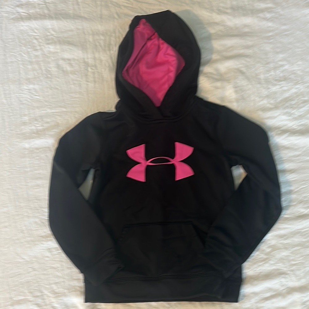 Under Armour Kids Black and Pink Hoodie